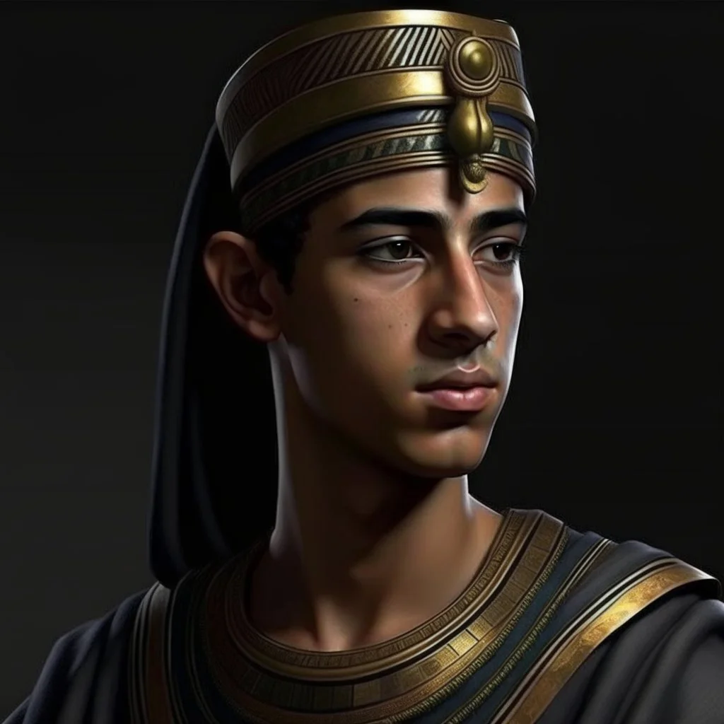 young egyptian nobleman with sharp features industrial era grimdark realistic