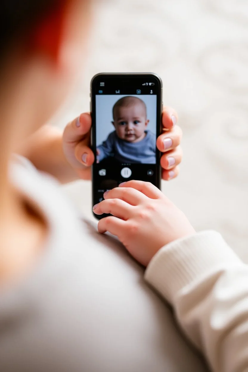 Zoom on a baby’s hand on a woman hand