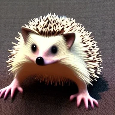 cute humanoid hedgehog on two legs