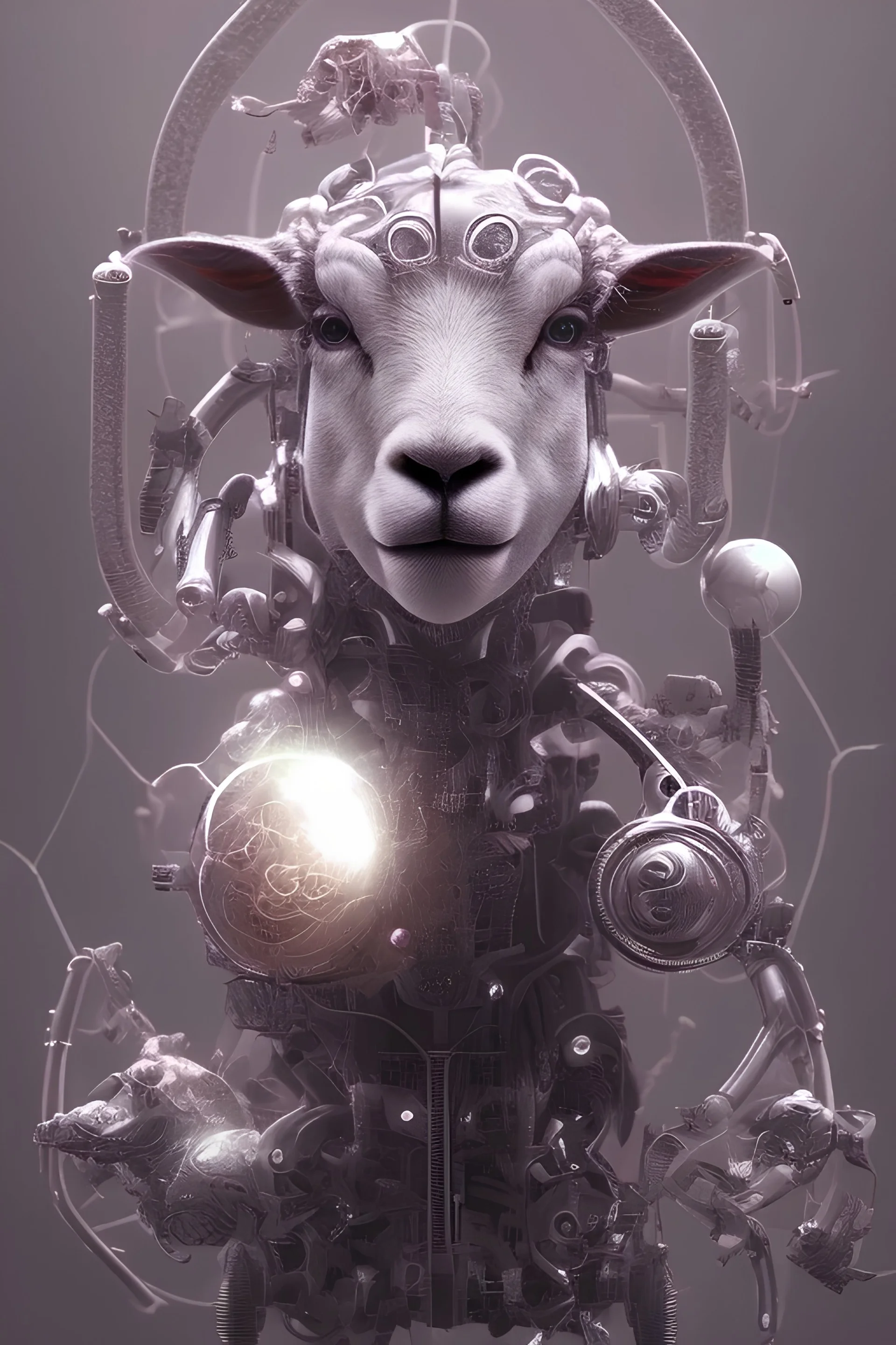 sheep brain cyborg, matrix style