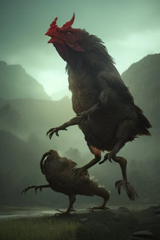 evil giant chicken monster cryptid vicio