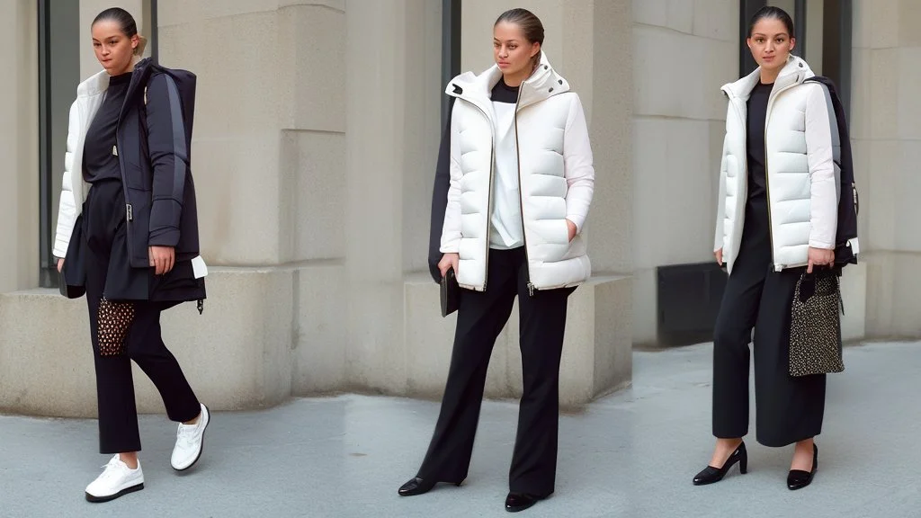 hot woman in puffer jacket by pontormo