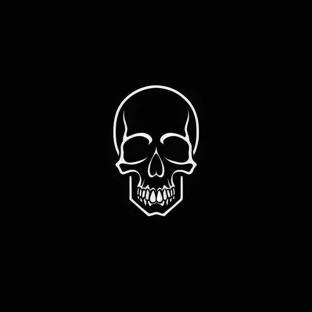 minimalistic skull logo