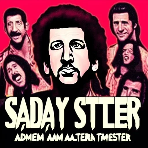 Saturday Night Fever Dream thrash metal cover staring Adam Sandler