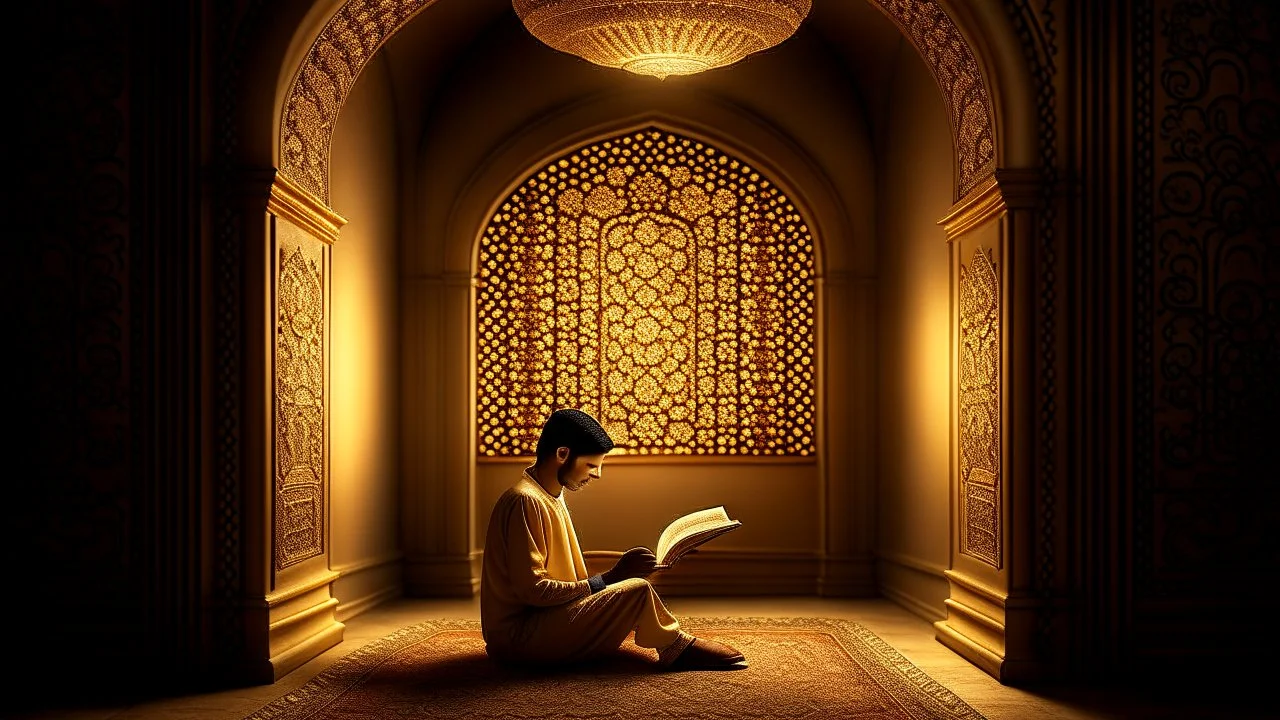 The image portrays an atmosphere of tranquility and focus, with an individual reading a book in a serene and comfortable setting. It reflects the spirit of self-improvement and personal growth, as the person appears engrossed in exploring inspiring content that contributes to their personal development and knowledge acquisition. The appropriate lighting and intricate details enhance a positive and motivating ambiance for learning and advancement.