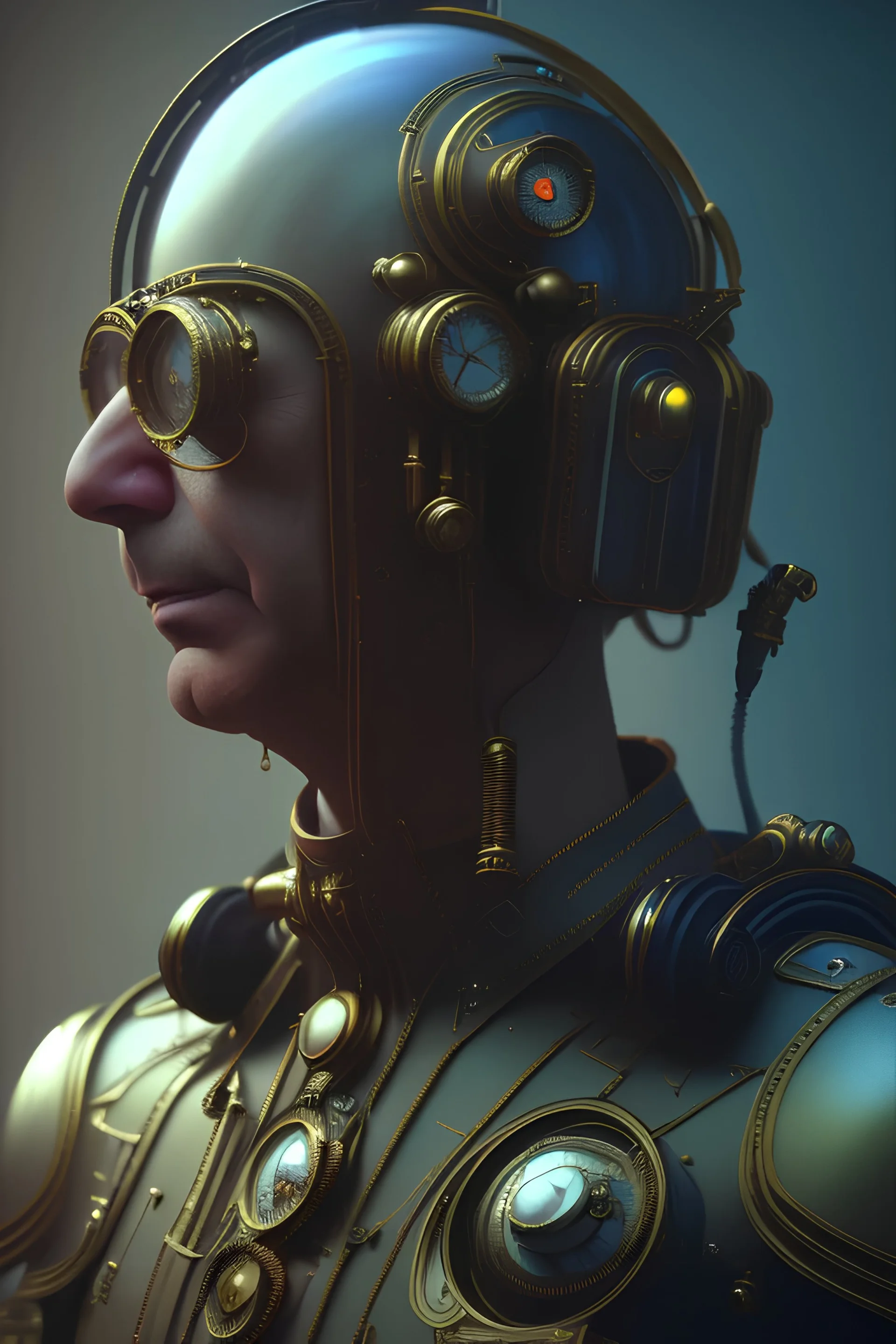 jeff bezos, steampunk, unreal 5, octane render, cinema4d, dynamic lighting, dramatic lighting, 4k, redshift render, highly detailed, hyper realistic