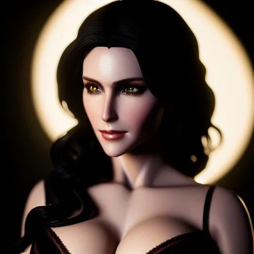 Ultra detailed fullbody Portrait in oil on canvas of beautiful busty Yennefer of Vengerberg ,extremely detailed digital painting, extremely detailed face, crystal clear eyes, mystical colors ,perfectly centered image, perfect composition, rim light, beautiful lighting,masterpiece ,8k, stunning scene, raytracing, anatomically correct, in the style of Steve Jung and robert e howard and Wizyakuza and Ohrai Noriyoshi and Simon Bisley and uncannyknack.