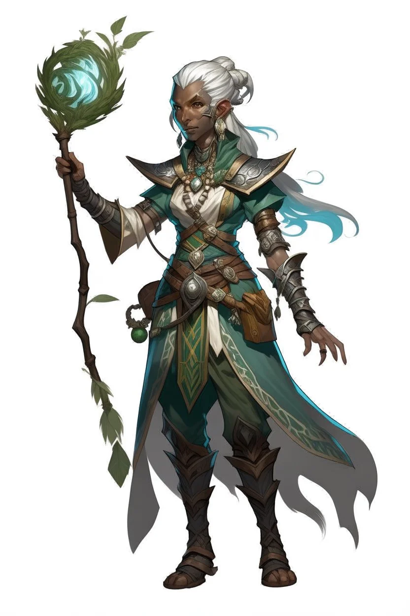 female jungle earth genasi sorcerer dnd