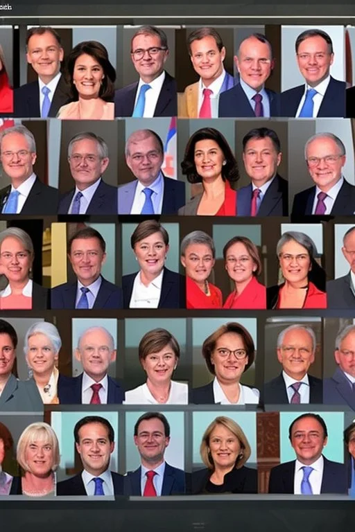 Picture of a cabinet with 19 ministers they are from the socialist and liberal parties