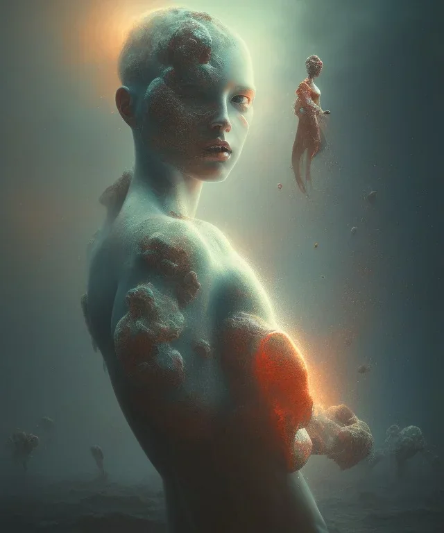 superhero, woman, photographer. oil on canvas, volumetric lighting, beksinski