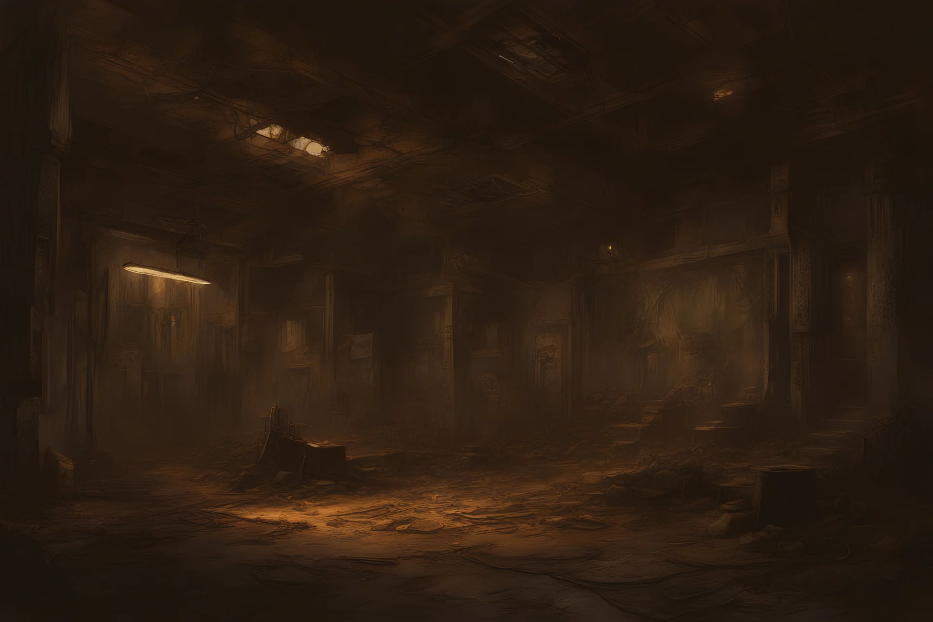 pintura digital profesional,arte conceptual,interior de santuario de regeneración postapocaliptic