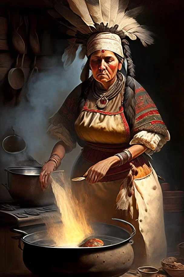 a cook chief from victiorian times woman coocking