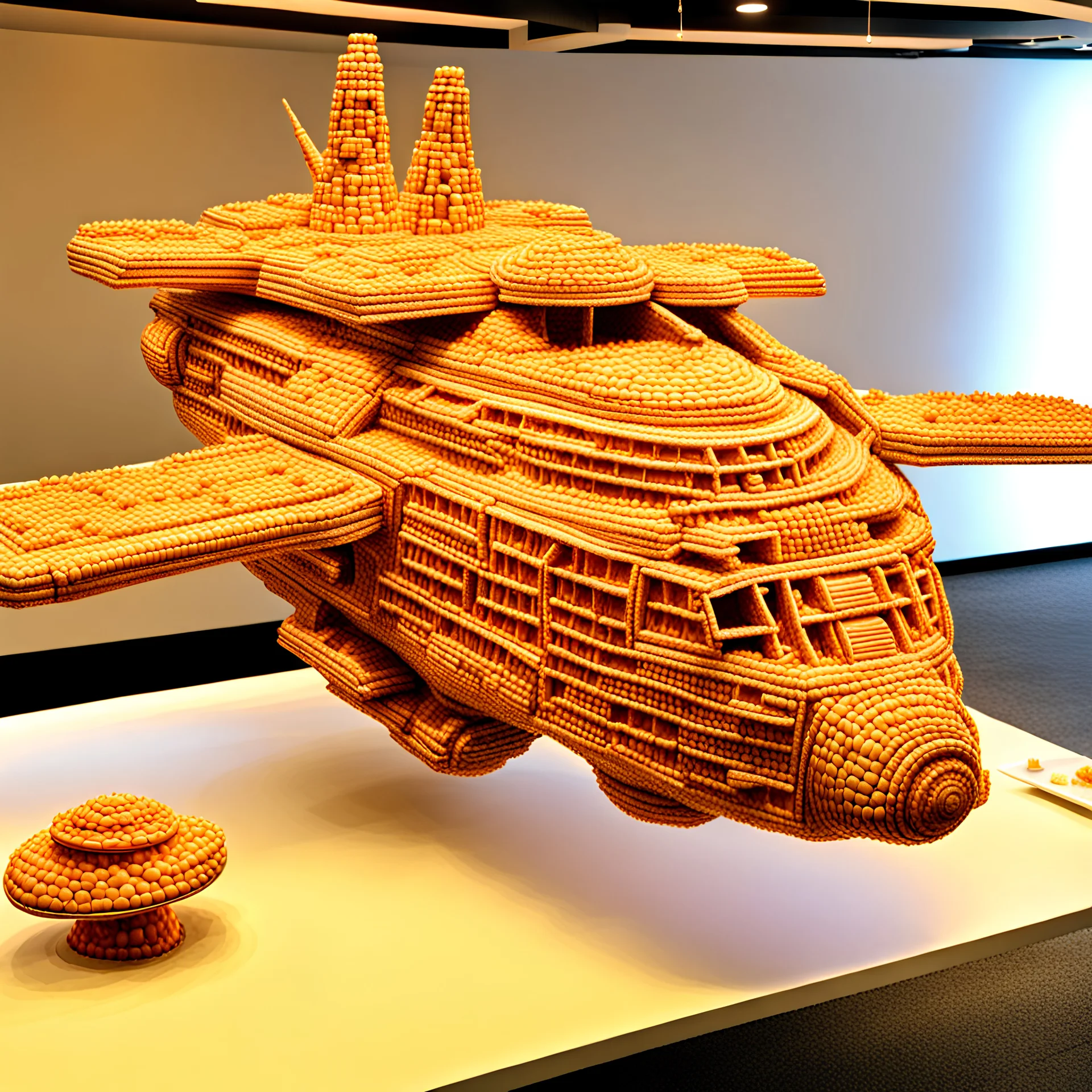 A starship made entirely out of edible materials.