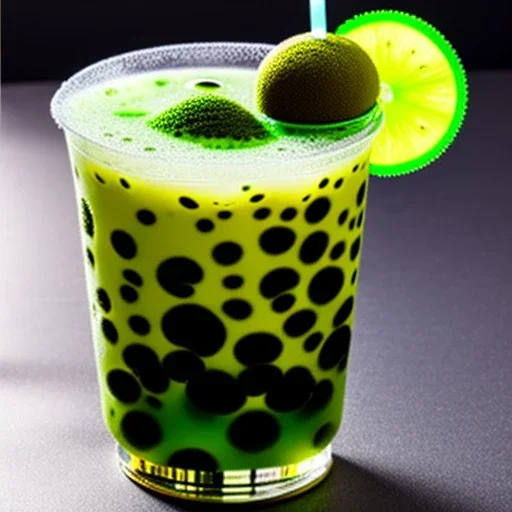 Green boba tea