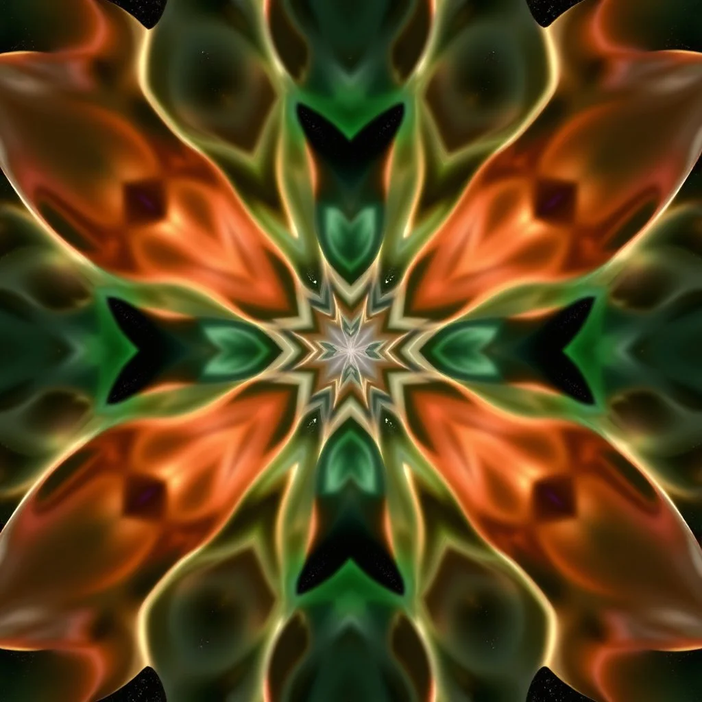 Mesmerizing abstract 3d visual, recursive Symmetrical structure of flowing translucent shapes, centered, soft aesthetic, negetive space.galaxsy background
