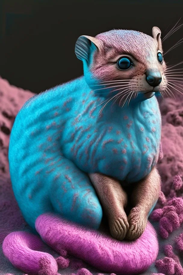 cat chamois ground hog doe snake porpoise,insanely detailed, cotton candy, 16k resolution,