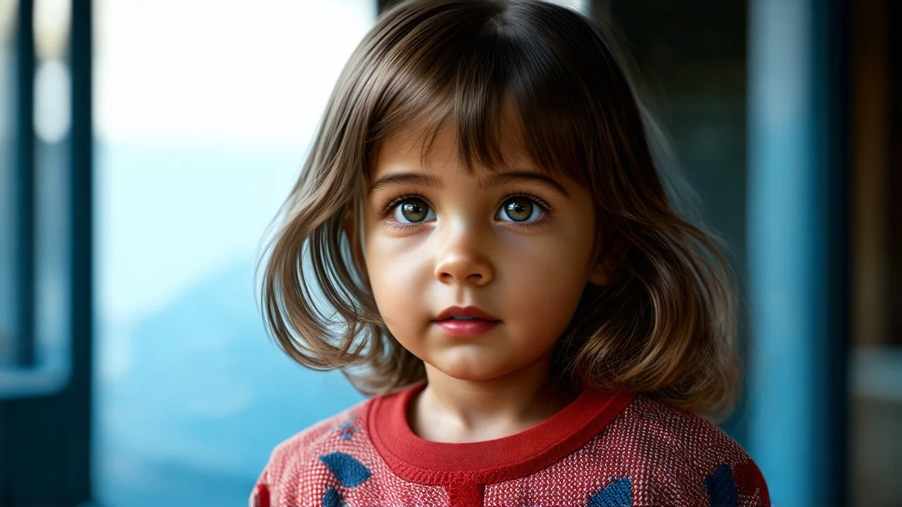 Thoughtful calm appealing 2-year-old homeless girl, engaging, confident, peaceful, aware, intelligent, hopeful, showing her head and upper body, perfect sparkling eyes, perfect anatomy, exquisite composition, beautiful detailed intricate detailed octane render, 8k artistic photography, photorealistic, soft natural volumetric cinematic perfect light, chiaroscuro, award-winning photograph, masterpiece, raphael, caravaggio, bouguereau