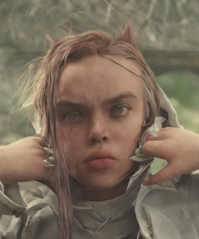 Billie Eilish, clip, photorealistic, 8k