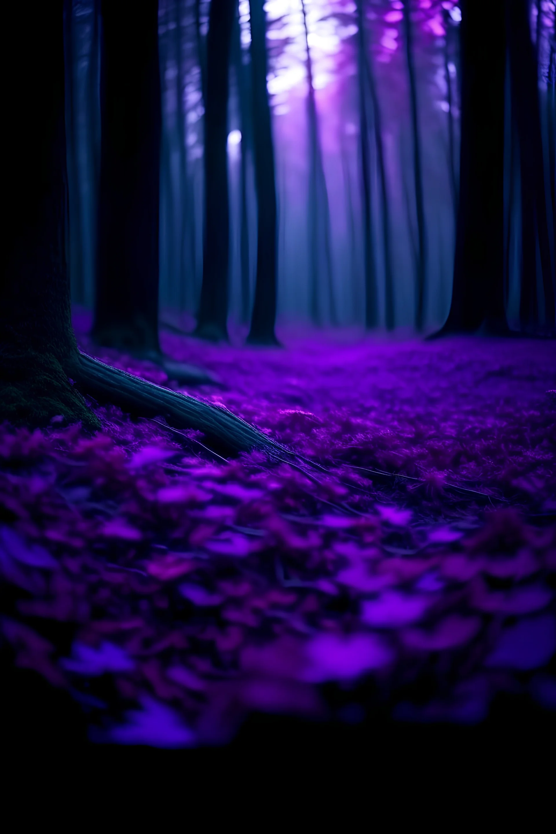 beautiful bright blurry background purple forest floor HD 4K