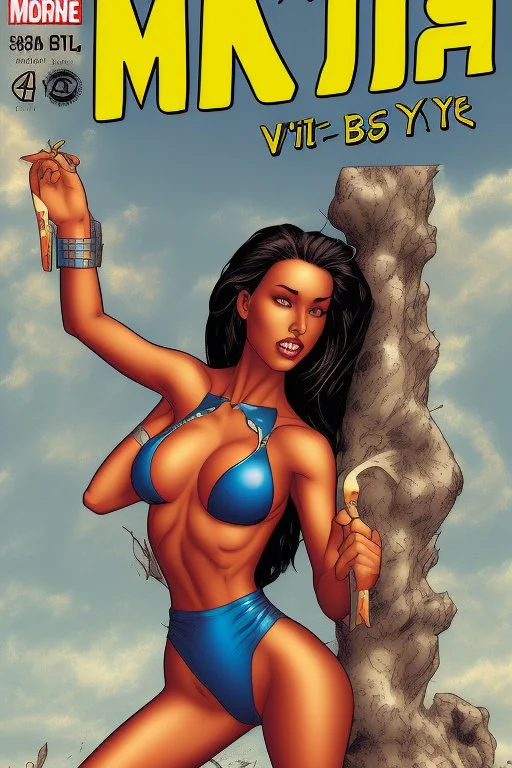 Comic book front cover containing bikini