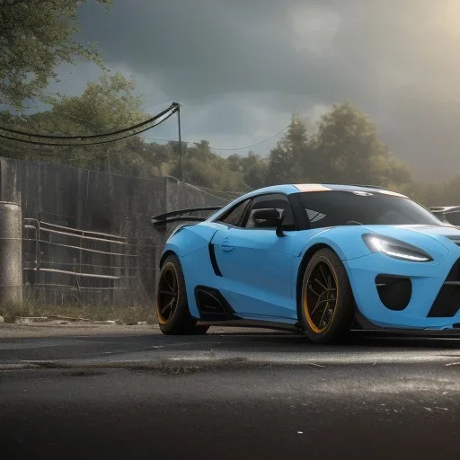 photo of a ultra realistic modified sport car skin on new wraps, cutaways,freshest,relaxing, eye-catching visuals, rims, sunny, springs, cinematic lighting, studio lighting, 4k, hyper realistic, focused, landscape, extreme details, unreal engine 5, cinematic