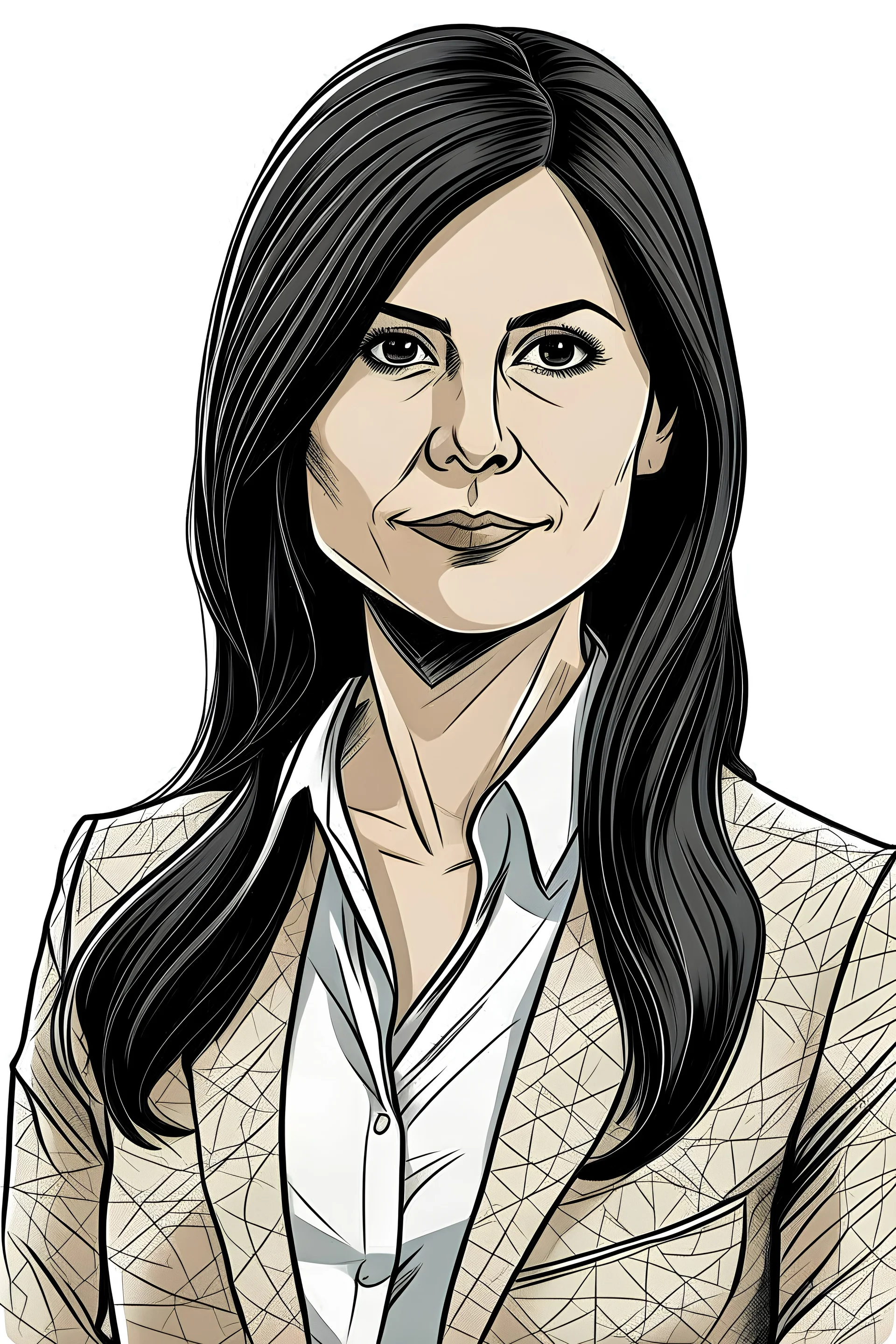 Una mujer de pelo negro administrativa