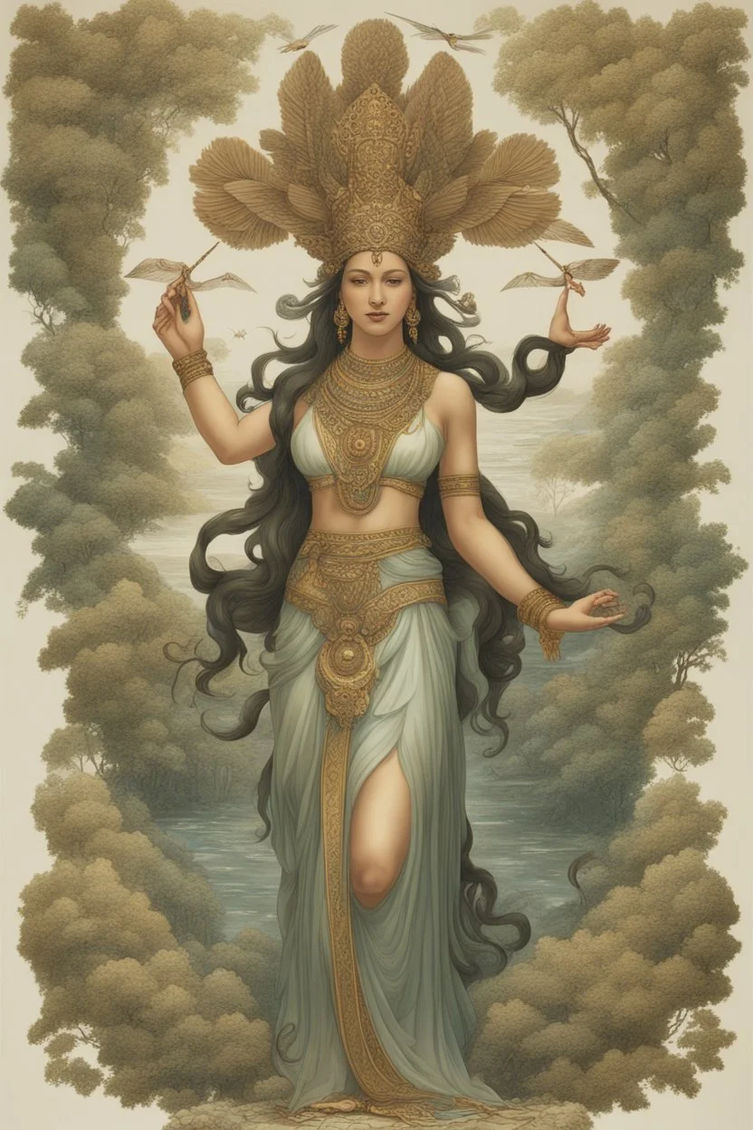 Goddess of nature and harmony depiction