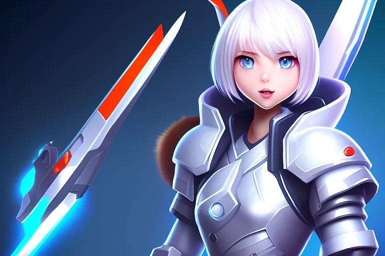 Create a 2d mobile game character with white background