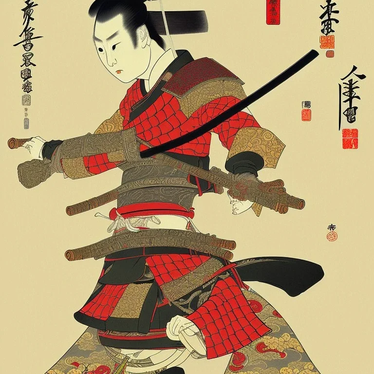  Samurai Japanese Ukiyo-e