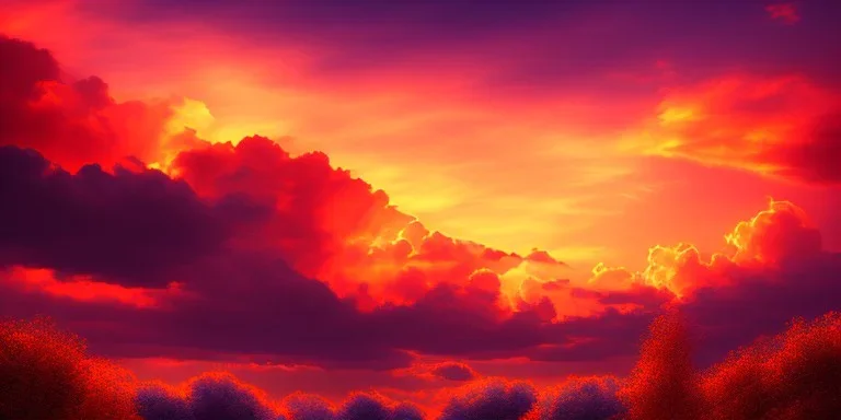 clouds, sunset, photography, orange and pink