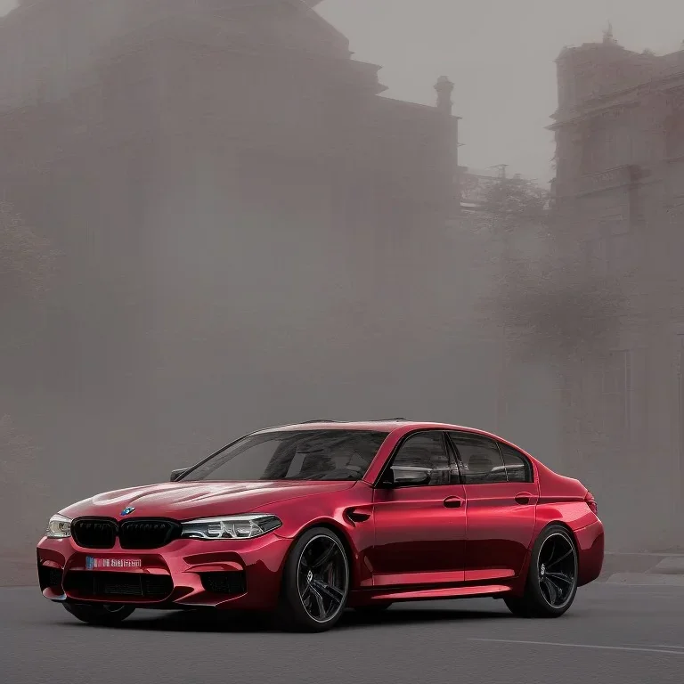 Cherry Red BMW M5