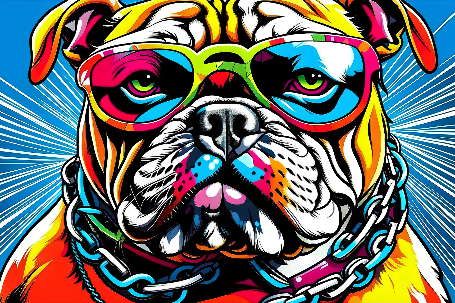 PUT A SUNGLUSSES IN MY BULLDOG
