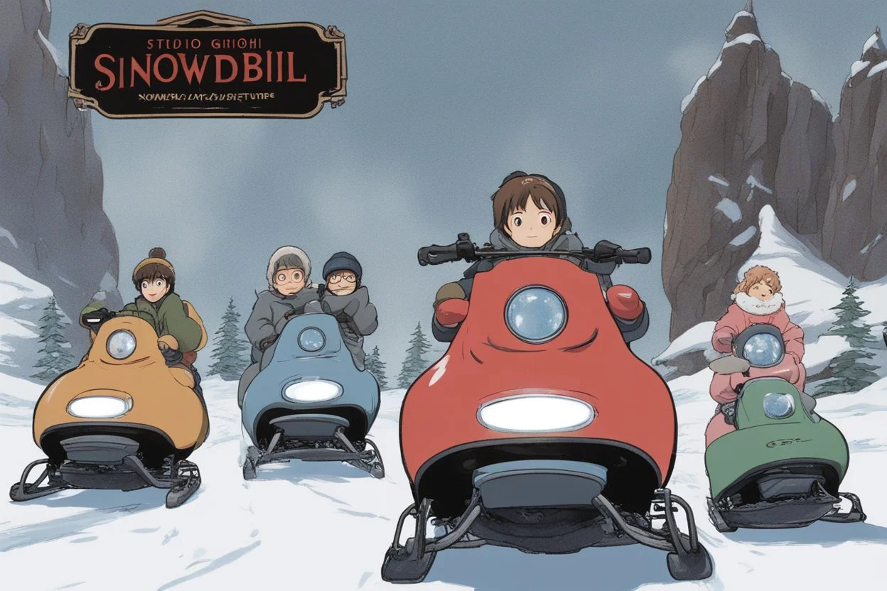 Studio Ghibli Snowmobile adventure