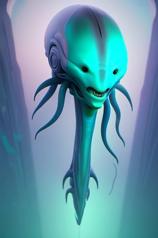 oceanic Alien,full of details, smooth，soft light, light effect，vaporwave colorful, concept art, smooth, extremely sharp detail, finely tuned detail, ultra high definition, 8 k, unreal engine 5, ultra sharp focus