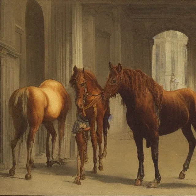 Fiacre with two horses in Vienna.