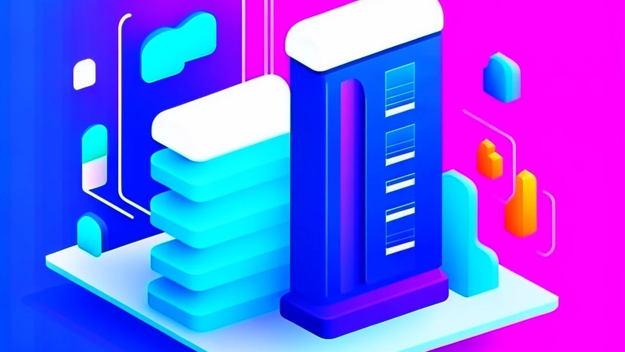 Gradient website hosting illustration