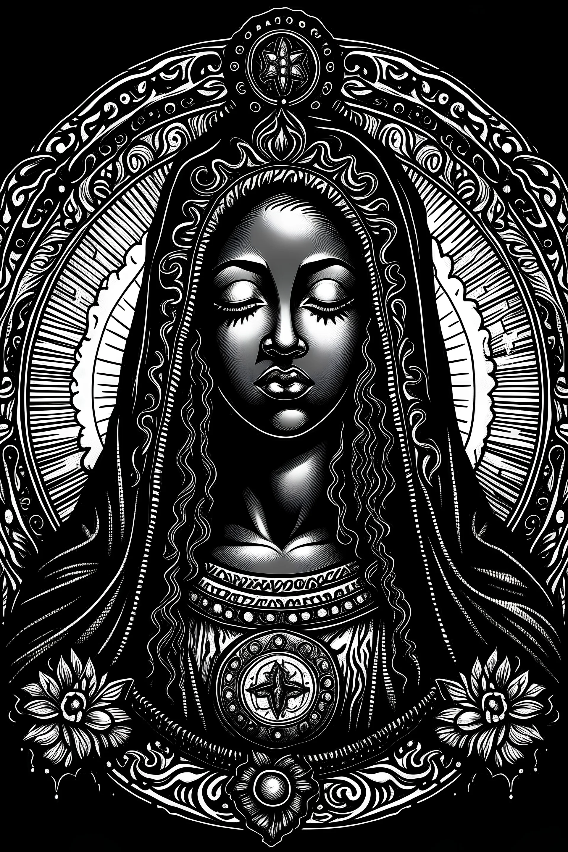 black version of the virgin Mary