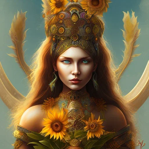 sunflower goddess warrior