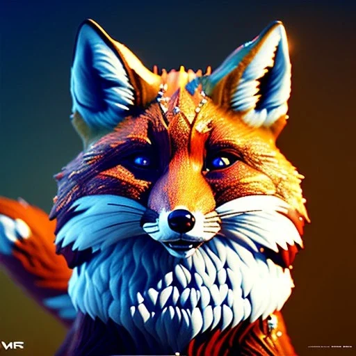 diamond fox, 8k resolution, ultra hyperdetailed, Unreal Engine 5, ultra colourful, very small details, realistic, realistic lighting