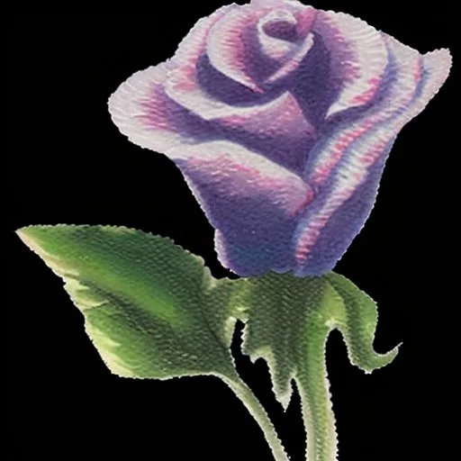 purple flower, greeting card illustration