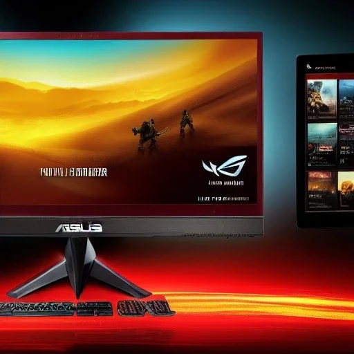 ASUS Republic of Gamers Style,Wallpaper , fullscreen mode, centered