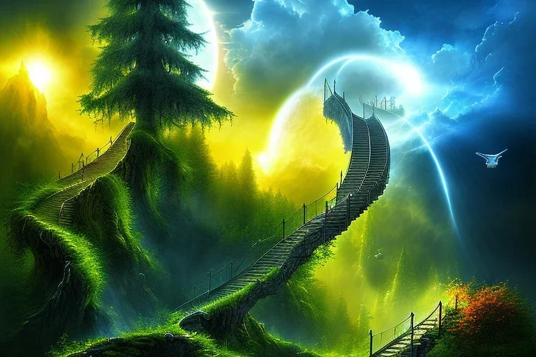 stairway to heaven, atmospheric, mystical, beautiful colours