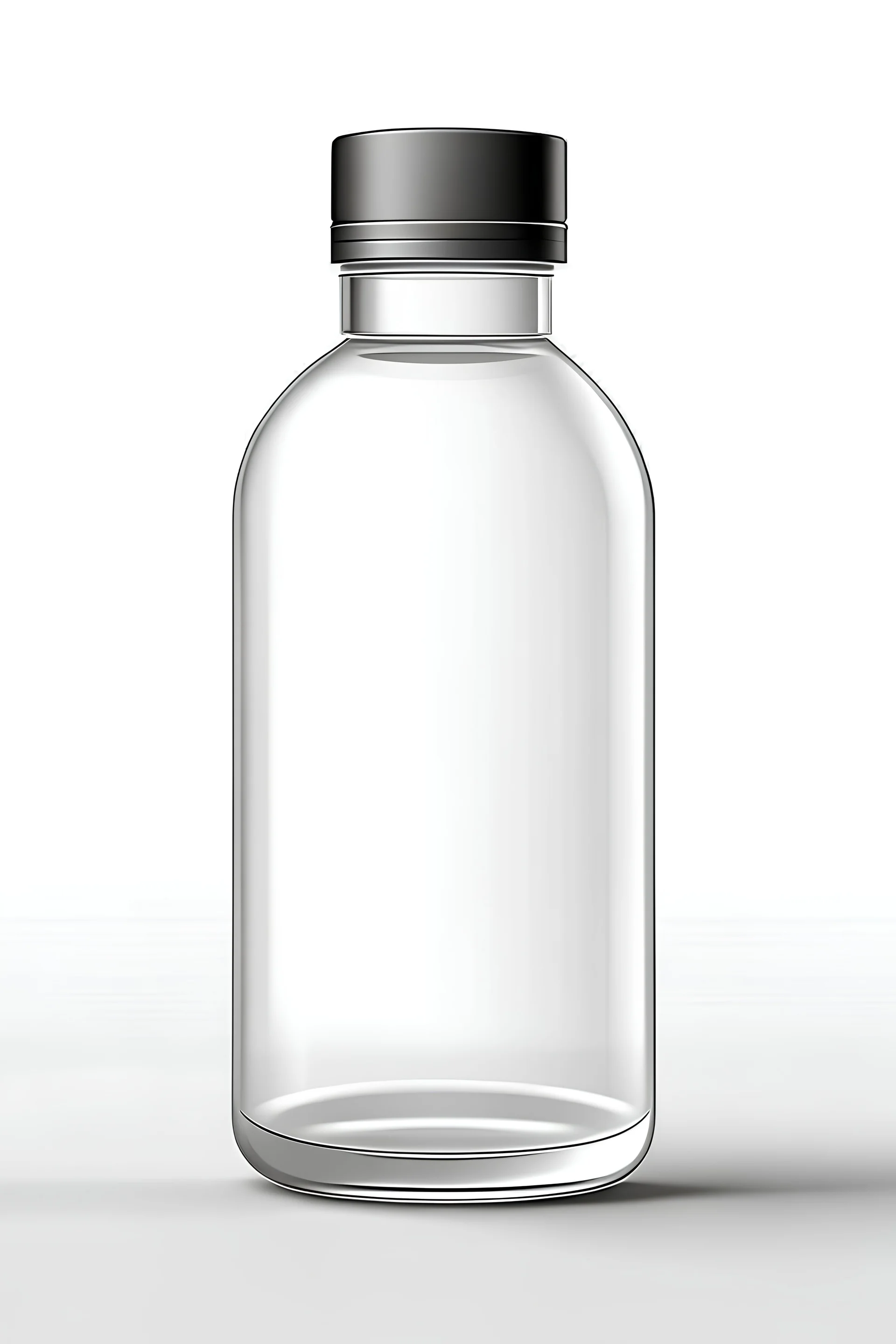 Realistic cosmetic bottle on a white background