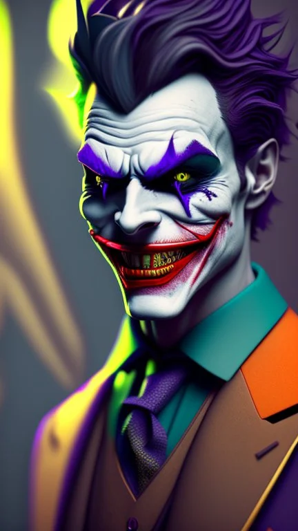 handsome joker, high delicate defined details, beautiful, atmospheric, matte, 3 d 8 k octane rendered, sharp focus, illustration, high detail, ultra realistic, highly saturated colors