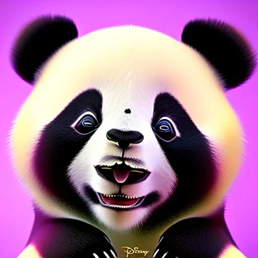 cute baby panda, by pixar