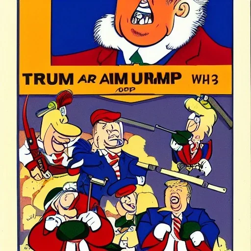 Trump with guns and ammo by carl barks