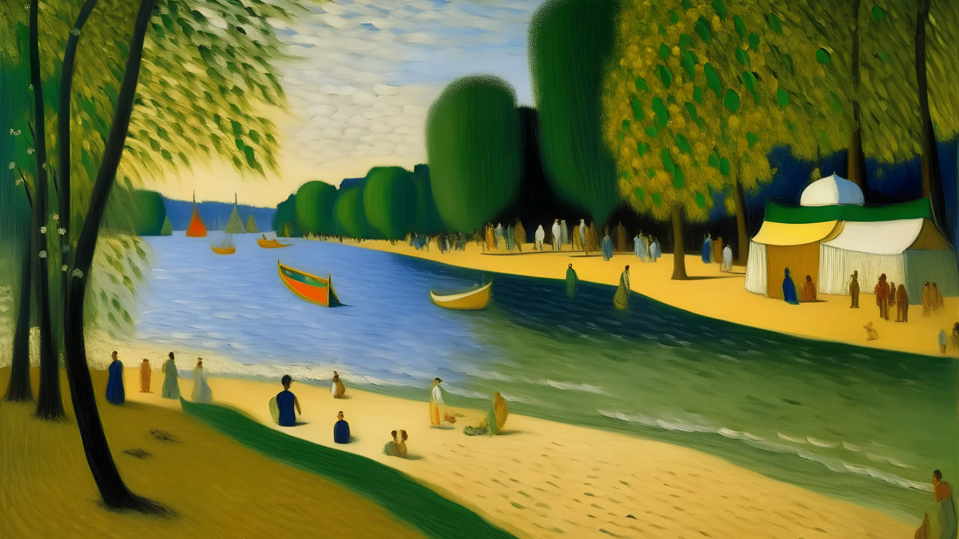 A beautiful Danube beach painted by George Seurat