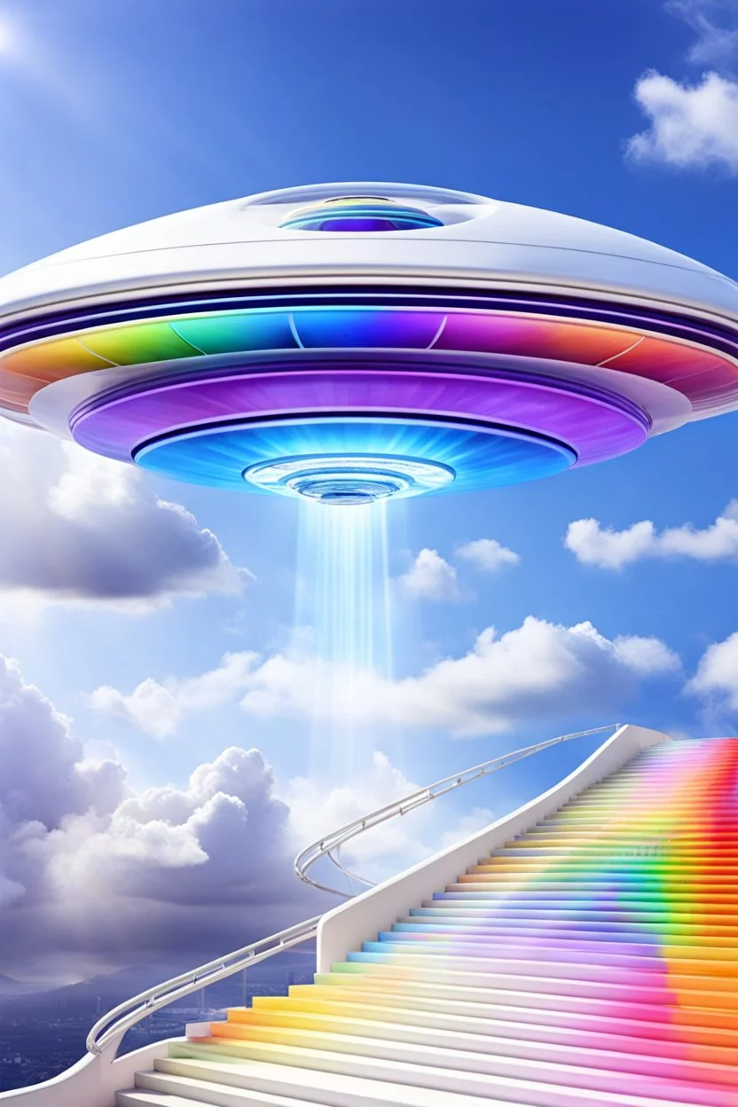 Ufo rainbow, futuriste ultra moderne,stairway to heaven,