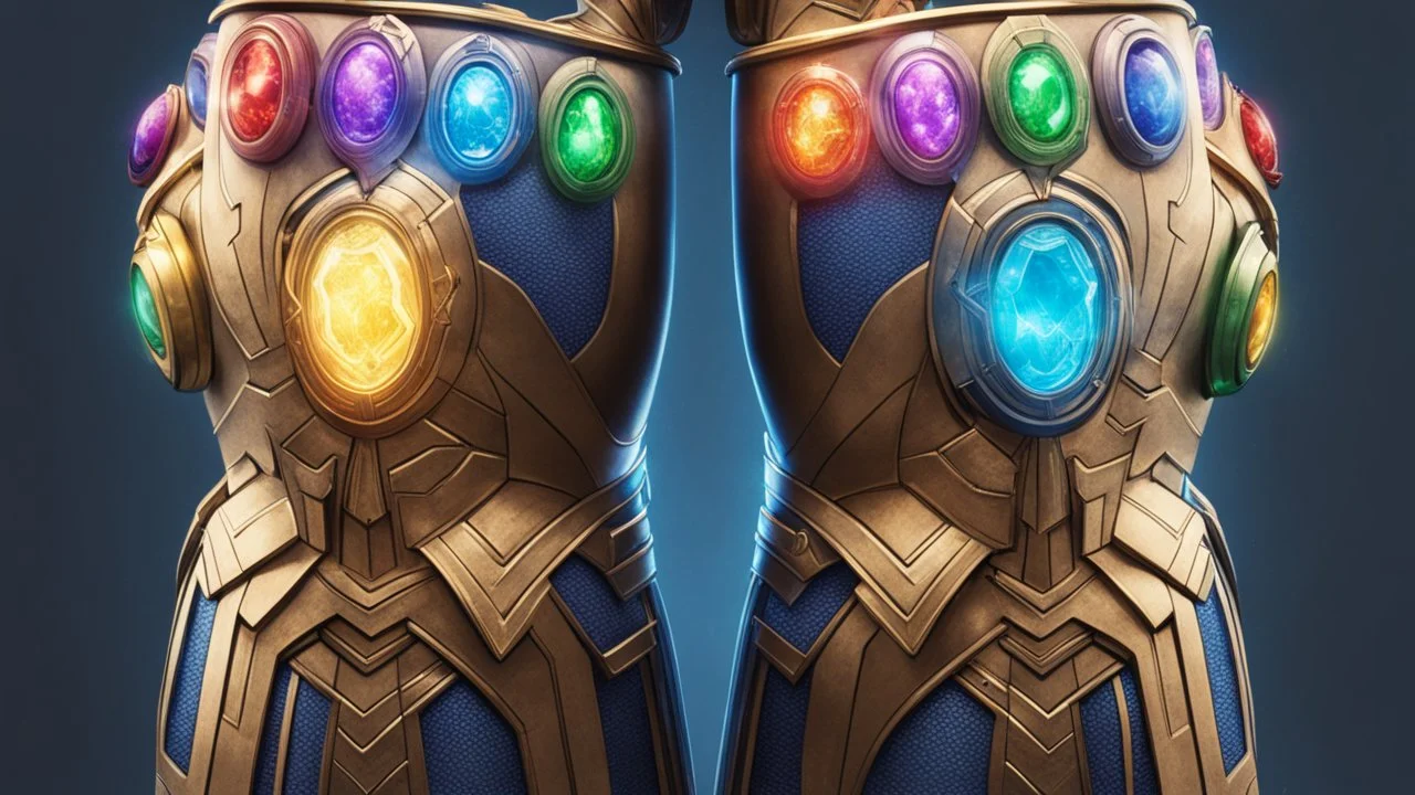 Two infinity gauntlets contain six infinity stones, one of which is made with nano In the hands of a powerful man