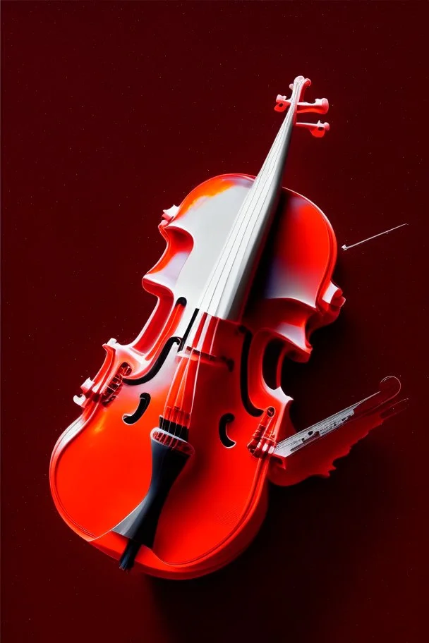 Space shuttle violin red